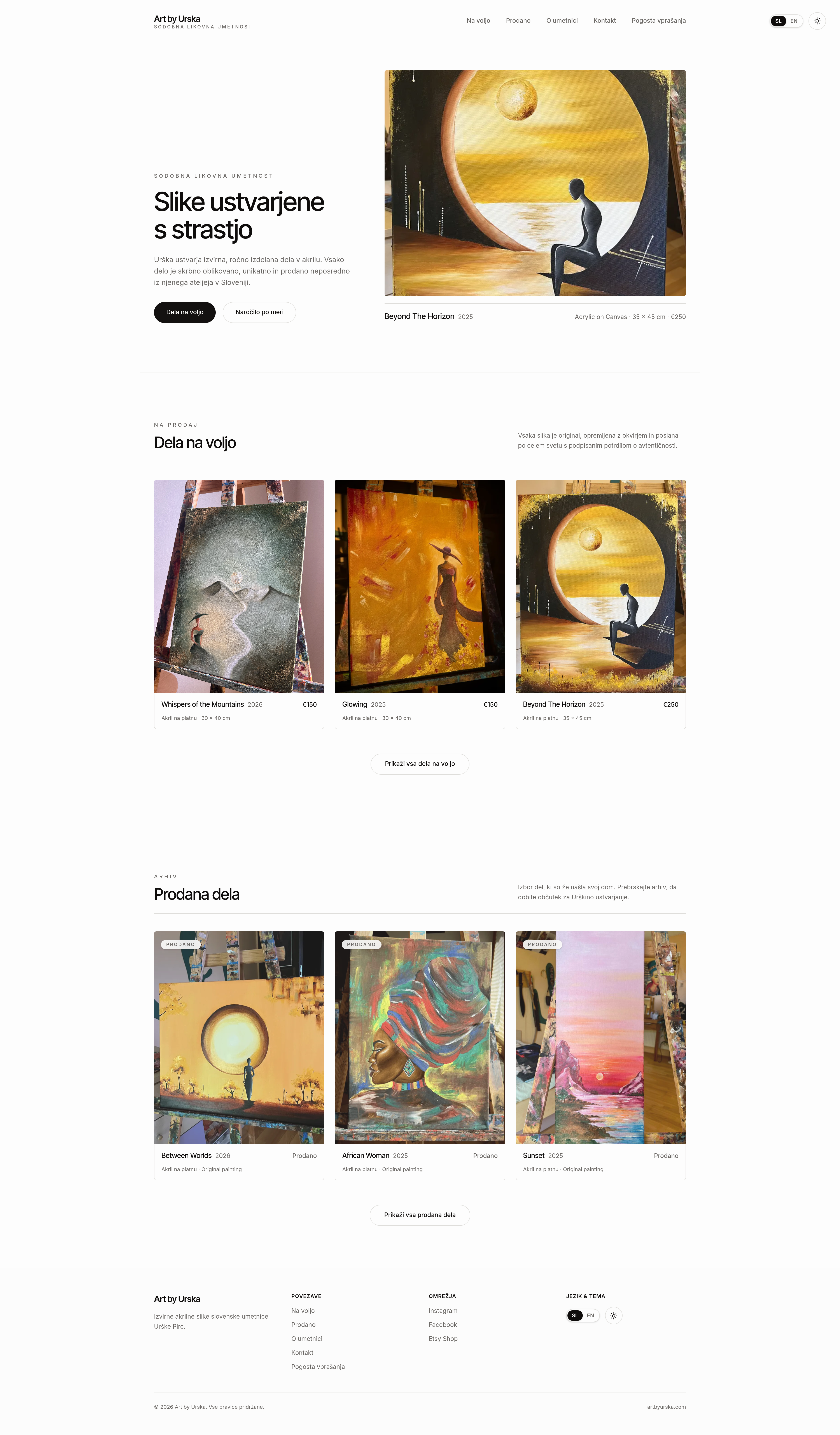 ArtByUrska E-Commerce Website Redesign